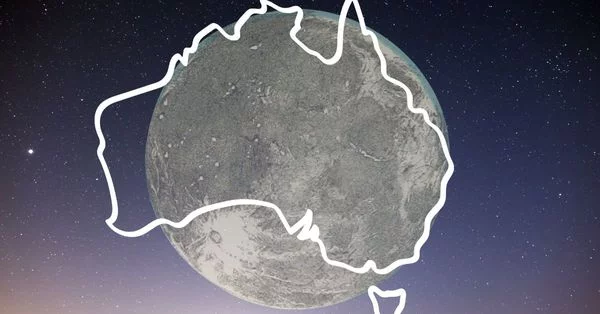 how big is the moon compared to Australia
